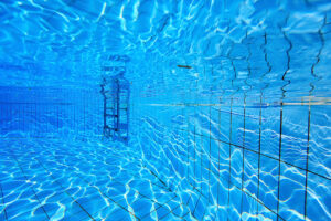 underwater in a swimming pool